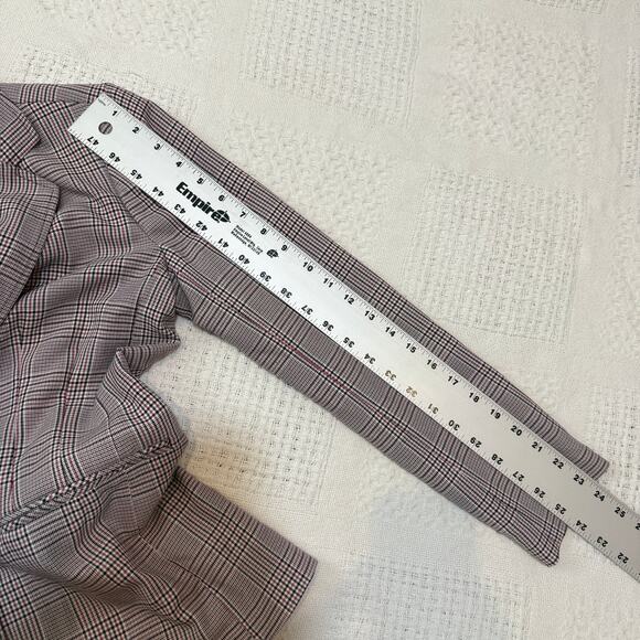 Chelsea28 medium 2 button front plaid jacket blazer coat C 3001 - Picture 5 of 11
